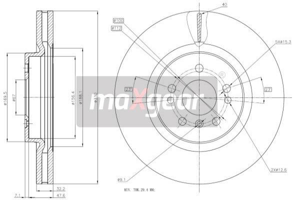 Jarrulevy MAXGEAR 19-1328MAX