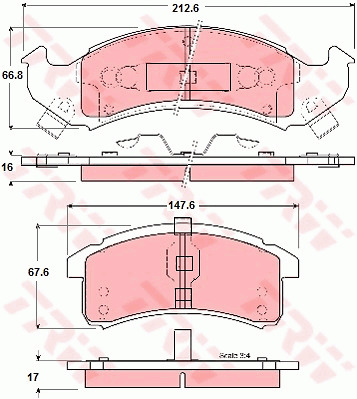 Jarrupalasarja, levyjarru TRW GDB4000