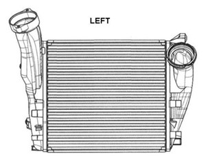 Välijäähdytin, Vasen, PORSCHE CAYENNE, VW TOUAREG, 1574T0, 7L0145803A, 7L0145803E, 7L5145803B, 7L5145803C, 7L5145803D, 7L6145803E, 95511
