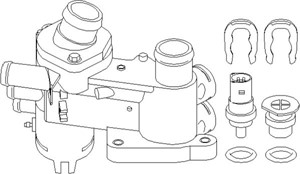 Termostaattikotelo, SEAT LEON, TOLEDO II, SKODA OCTAVIA I, OCTAVIA Combi I, VW BORA, BORA Variant, GOLF IV, GOLF Variant IV, 032 121 111