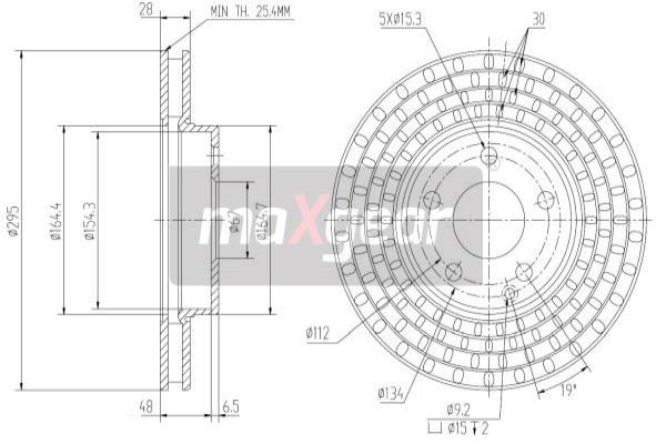 Jarrulevy MAXGEAR 19-1034