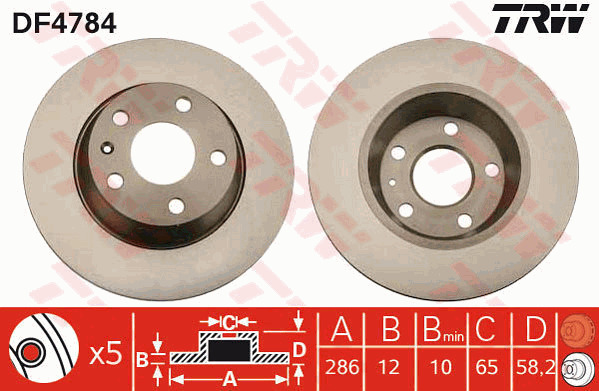 Jarrulevy TRW DF4784