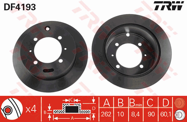 Jarrulevy TRW DF4193