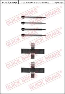 Tarvikesarja, jarrupala QUICK BRAKE 109-0926