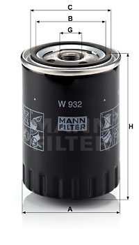 Öljynsuodatin MANN-FILTER W 932