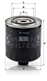Öljynsuodatin MANN-FILTER W 1130/2