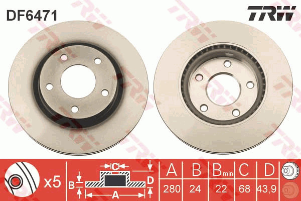 Jarrulevy TRW DF6471