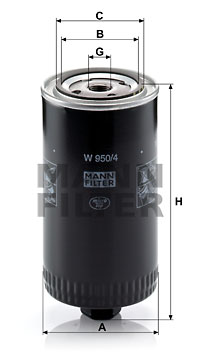 Öljynsuodatin MANN-FILTER W 950/4