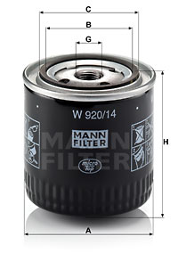 Öljynsuodatin MANN-FILTER W 920/14
