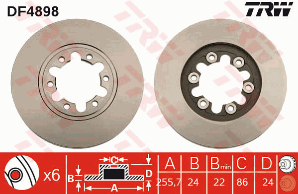 Jarrulevy TRW DF4898