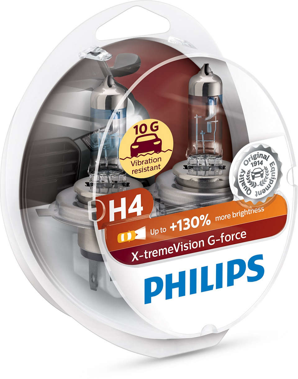 Halogeeni poltin PHILIPS X-TREMEVISION G-FORCE 12V H4 60/55W 2X