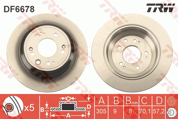 Jarrulevy TRW DF6678