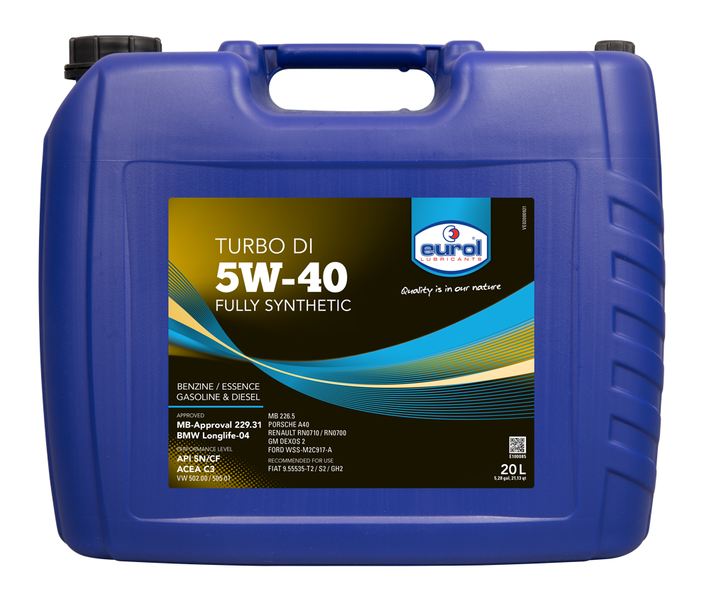 Moottoriöljy EUROL 5W40 TURBO DI 20L