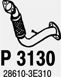 Pakoputki, Edessä, KIA SORENTO I, 28610-3E310
