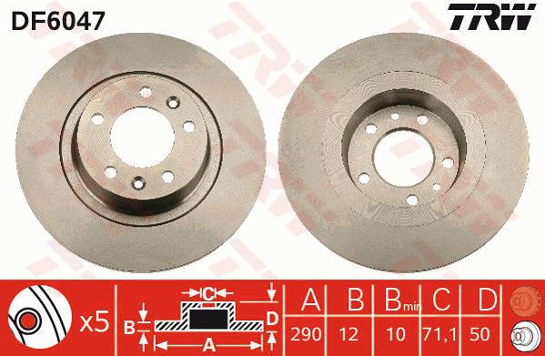 Jarrulevy TRW DF6047