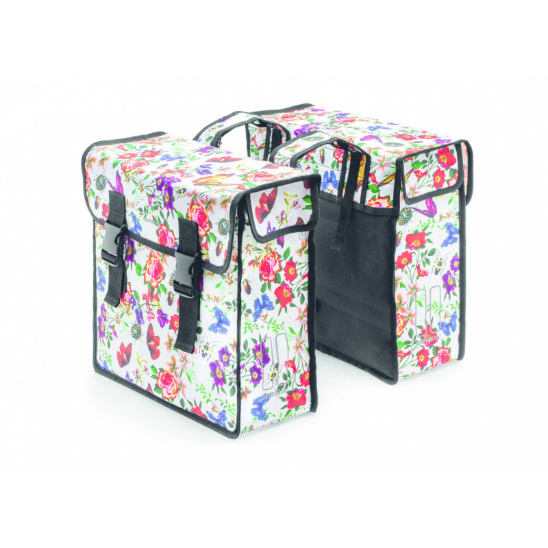 Basil Mara XL - double bicycle bag - 35 liter - meadow