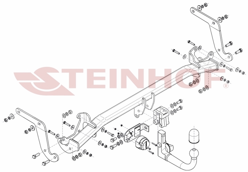 Vetokoukku STEINHOF STP-063 Peugeot 3008 '16-