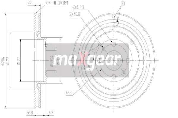Jarrulevy MAXGEAR 19-0994