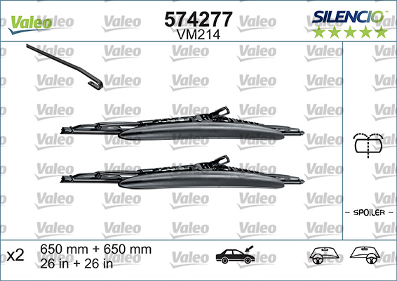 Pyyhkijänsulka VALEO 574277