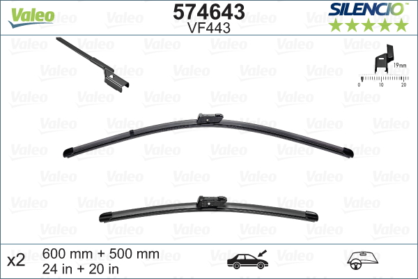 Pyyhkijänsulka VALEO 574643