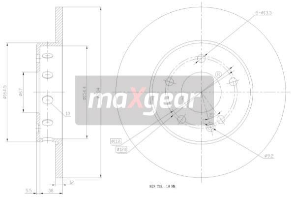 Jarrulevy MAXGEAR 19-0780