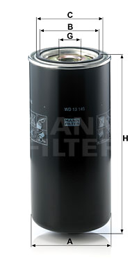 Öljynsuodatin MANN-FILTER WD 13 145