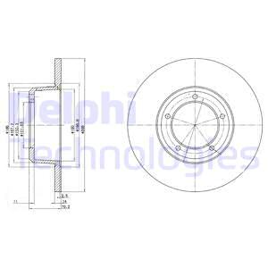 Jarrulevy DELPHI BG2297