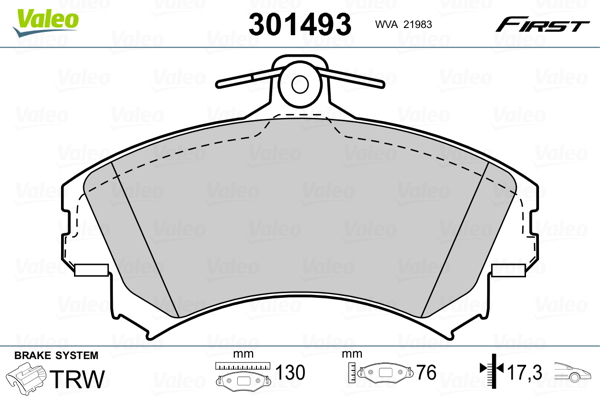 Jarrupalasarja, levyjarru VALEO 301493