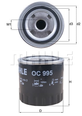 Öljynsuodatin KNECHT OC 995