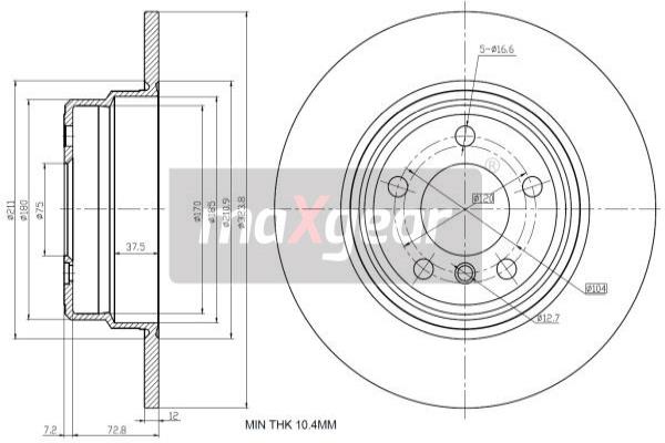 Jarrulevy MAXGEAR 19-1204