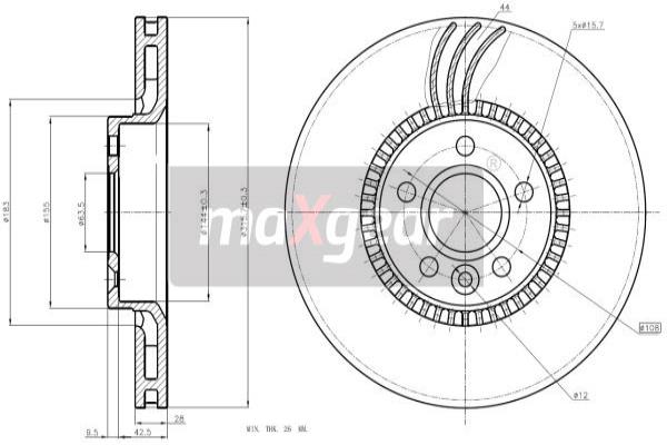 Jarrulevy MAXGEAR 19-2429