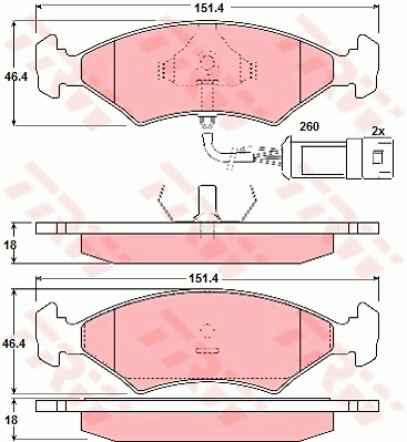Jarrupalasarja, levyjarru TRW GDB238