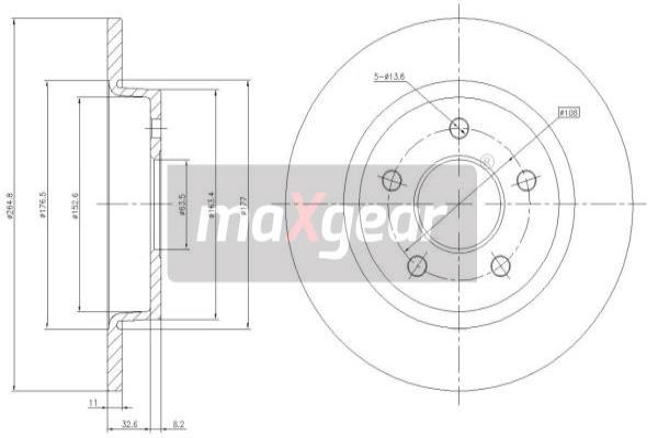 Jarrulevy MAXGEAR 19-1226