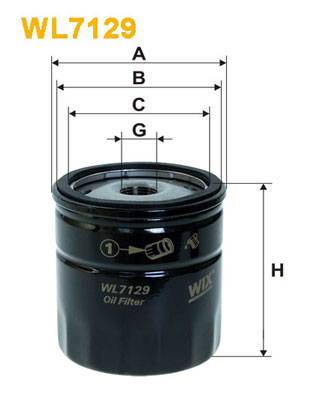 Öljynsuodatin WIX FILTERS WL7129
