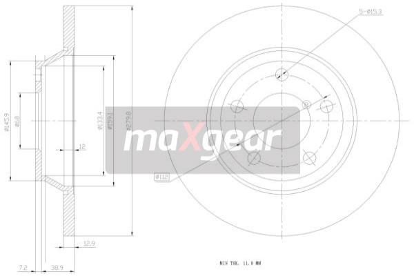 Jarrulevy MAXGEAR 19-0765