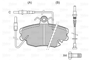 Jarrupalasarja, levyjarru, Etuakseli, DACIA,LADA,PEUGEOT,RENAULT, 410602192R, 425070, 4250-70, 425310, 4253-10, 6000008018, 6000008126,