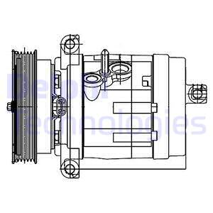 Kompressori, ilmastointilaite DELPHI TSP0155984