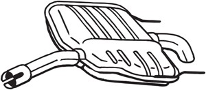 Takaäänenvaimentaja, Taakse, oikea, OPEL VECTRA C, VECTRA C GTS, VAUXHALL VECTRA Mk II, 24422152, 5852181