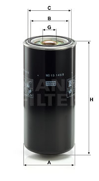 Öljynsuodatin MANN-FILTER WD 13 145/8