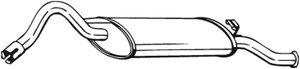 Takaäänenvaimentaja, SKODA FAVORIT, FELICIA I, FELICIA II, 007590647, 007590659, 007590659B, 6U6253609E