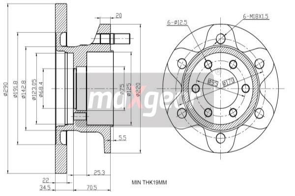 Jarrulevy MAXGEAR 19-1164