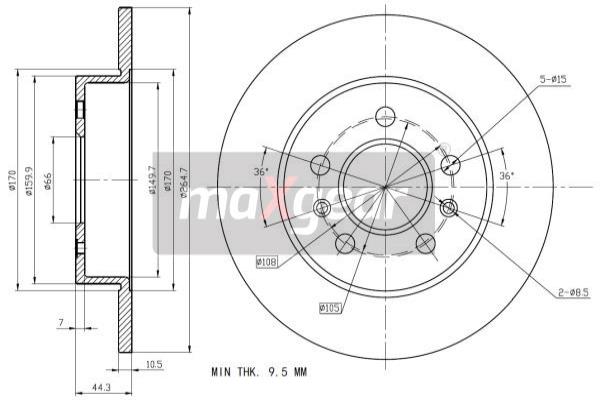 Jarrulevy MAXGEAR 19-1184