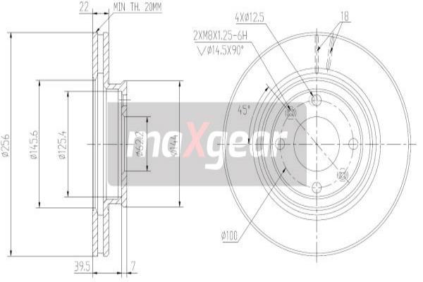 Jarrulevy MAXGEAR 19-2376