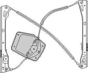 Lasinnostin, Eteen, oikea, VW GOLF V, 1K3 837 462A