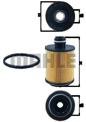 Öljynsuodatin MAHLE ORIGINAL OX 559D