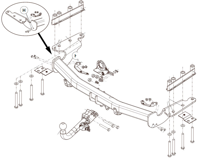 Vetokoukku BRINK 596800 Land Rover Discovery Sport '14-