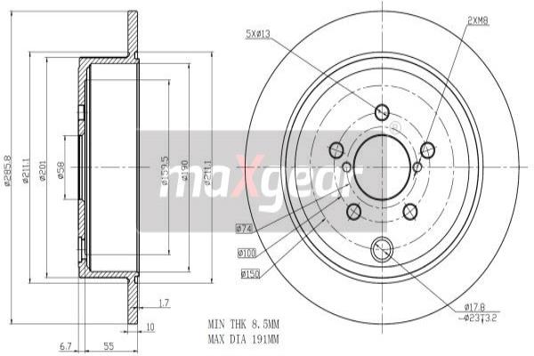 Jarrulevy MAXGEAR 19-2271