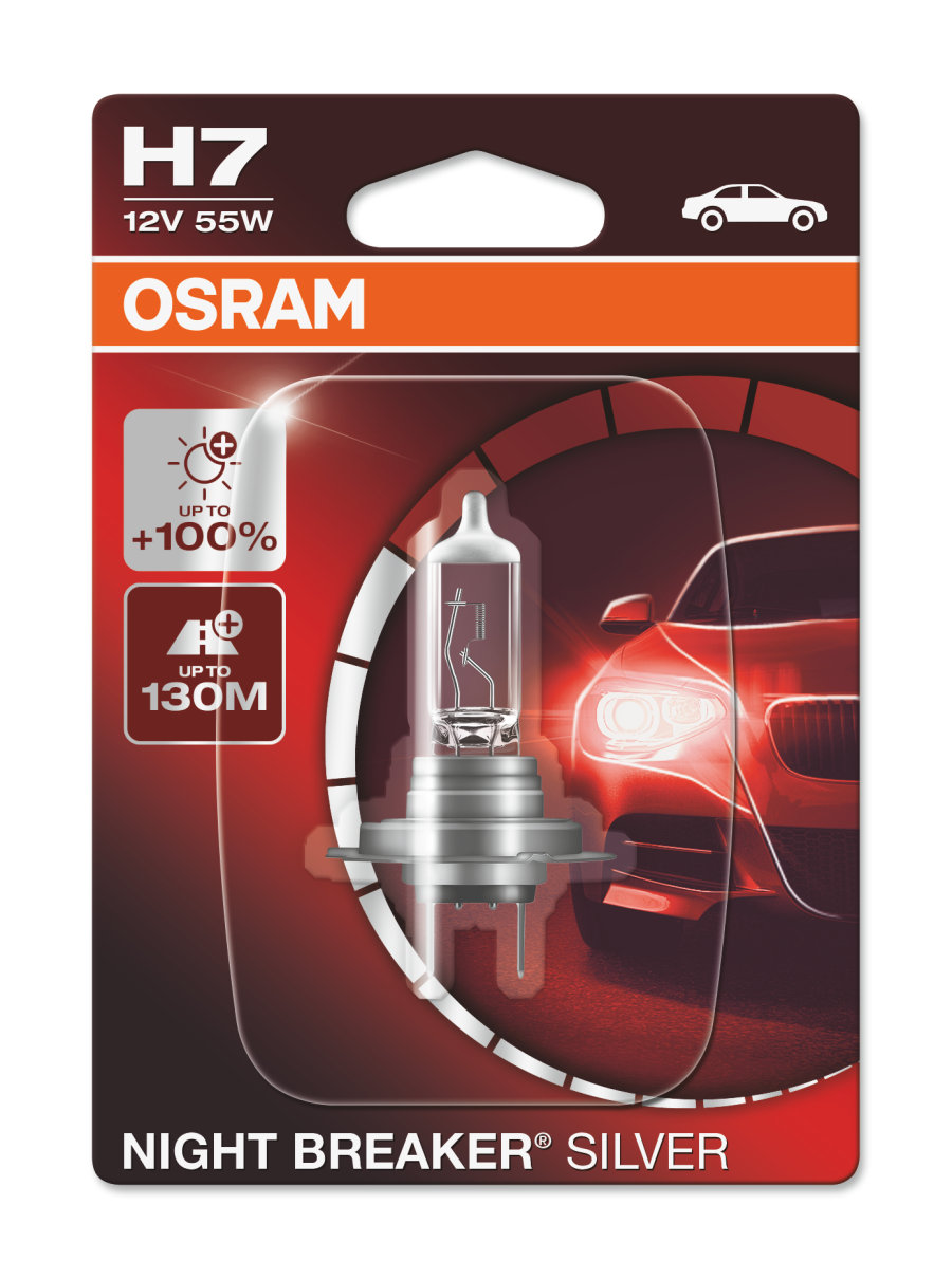Halogeeni poltin OSRAM NIGHT BREAKER SILVER 12V H7 55W