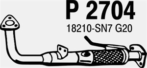 Pakoputki, Edessä, HONDA ACCORD V, 18210-SN7G20