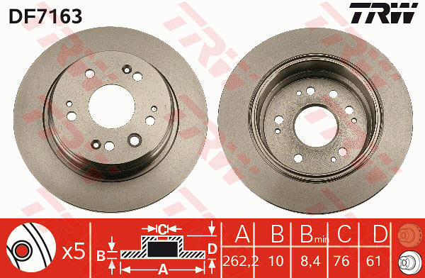 Jarrulevy TRW DF7163